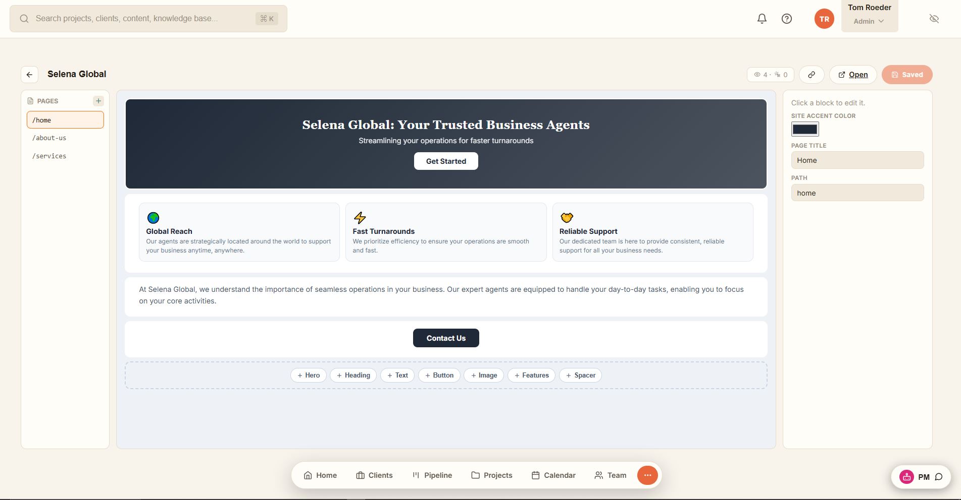 AI website builder